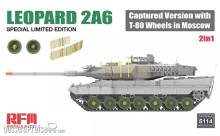 Rye Field Model 5114 - Leopard 2A6 Captured Version with T-80 Wheels in Moscow 2 in 1 Limited Edition