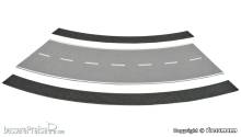 Vollmer 48238 - H0 Seitenstreifen Kopfsteinpflaster für Straßen- platte Asphalt 48267 aus Steinkunst, 2 Stück