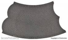 Vollmer 48245 - H0 Straßenplatte Kopfsteinpflaster, 45°-Kurve, Radius 12 cm