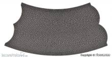 Vollmer 48257 - H0 Straßenplatte Kopfsteinpflaster, 45°-Kurve, gegenläufig, Radius 15 cm