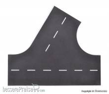 Vollmer 48262 - H0 Straßenplatte Asphalt, 60°-Einmündung, L 22 x B 19,5 cm