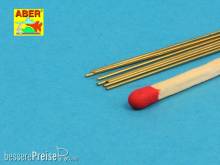 Aber Models BR 05 - Brass round rods 0,5mm lenght 250mm x 8 pcs.
