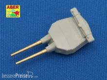 Aber Models RE-700 L09 - Set of 8 pcs 381mm short barrels for turrets with antiblast covers ships Hood