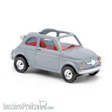 Busch 48780 - Fiat 500 Cabriolimousine, Trasformabile, Grau FORMNEUHEIT