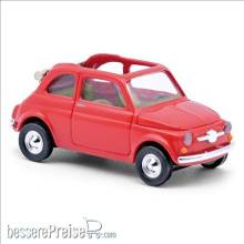Busch 48782 - Fiat 500 Cabriolimousine, Trasformabile, Rot FORMNEUHEIT