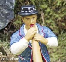 Prehm-Miniaturen 500012 - Alphornblaeser blaue Tracht - Metallfigur