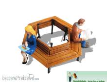 Prehm-Miniaturen 500202 - Rundbank, Metall