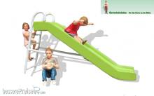 Prehm-Miniaturen 500215 - 3 Kinder mit Rutsche - Metall
