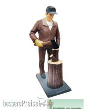 Prehm-Miniaturen 500507A - Mann - Holz hackend mit Hackstock - Metallfigur