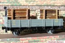 Modellbahn-Bachmann 5010110 - Stammholz längs für TechnoModell, für den 2-achs. off. Güterwagen, Größe: 64 x 18 mm