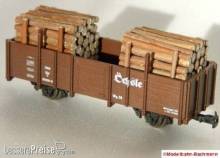 Modellbahn-Bachmann 5020210 - Stammholz längs 2-tlg. für M&D, für den 2-achs. off. Güterwagen (Art.-Nr. 81102 u.ä.) Größe: 25 x 21 mm