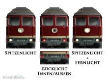Schönwitz 50212 - Umbauset H0 Br232 / Ludmilla Adapter und Beleuchtung - rotlicht innen - ESU