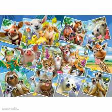 Wooden City 502273 - Wooden City: Wooden Puzzle Animal Postcards L