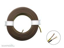 Schönwitz 50355 - 10m LIYZ Doppellitze Zwillingslitze 2x 0,08mm² gelb / braun