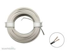 Schönwitz 50356 - 10m LIYZ Doppellitze Zwillingslitze 2x 0,08mm² weiß / schwarz