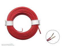 Schönwitz 50357 - 10m LIYZ Doppellitze Zwillingslitze 2x 0,08mm² rot