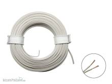 Schönwitz 50361 - 10m LIYZ Doppellitze Zwillingslitze 2x 0,08mm² weiß