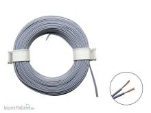 Schönwitz 50362 - 10m LIYZ Doppellitze Zwillingslitze 2x 0,08mm² grau