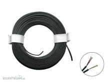 Schönwitz 50365 - 10m LIYZ Doppellitze Zwillingslitze 2x 0,08mm² schwarz