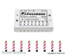 Viessmann 5040 - H0 Warnbaken, 8 Stück mit Lauflichtelektronik