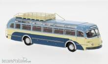 Brekina 50506 - Brekina, Mercedes O 6600 H Reisebus, hellblau/beige, 1951, 1:87