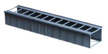 Hack Brücken 50700 - Blechträgerelement für amerik. Trestle Bridges, 300mm lang, ohne Geländer - Typ T300