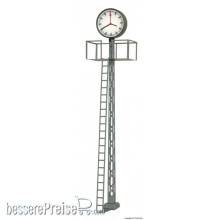 Viessmann 5081 - H0 Beleuchtete Bahnhofsuhr auf Gittermast, LED weiß, Höhe: 7 cm