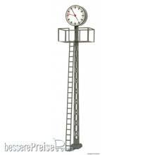 Viessmann 5082 - H0 Beleuchtete Bahnhofsuhr auf Gittermast, LED weiß, Höhe: 11 cm