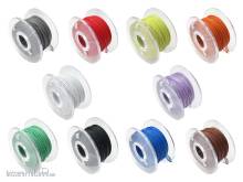 Schönwitz 50947 - 10x 10m Set Sortiment Spulen Mikrokabel Litze flexibel FEP 0,014mm²