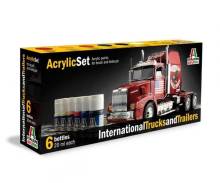 Italeri 510000435 - Acryl Set International Trucks &Trailers