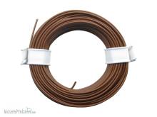 Schönwitz 51036 - 10 Meter Draht Kupferschaltdraht Schaltdraht 0,5mm 1-adrig braun