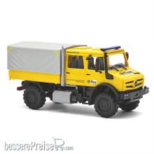 Busch 51088 - Mercedes-Benz Unimog U5023 Doppelkabine, Fire, Internationaler Katastrophenschutz