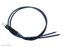 Schönwitz 51208 - 10 Stück LED 3mm klar mit Anschlusskabel und Widerstand blau