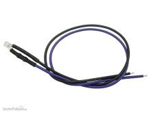 Schönwitz 51213 - 10 Stück LED 3mm klar mit Anschlusskabel und Widerstand violett UV