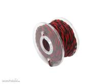 Schönwitz 51289 - 5 Meter Spule Mikrokabel Litze flexibel FEP rot schwarz verdrillt 2x0,014mm²