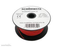 Schönwitz 51359 - 100 Meter Draht Kupferschaltdraht Schaltdraht 0,5mm 1-adrig rot
