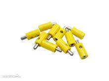 Schönwitz 51392 - 10 Stück Querlochstecker Bananenstecker 2,6mm gelb