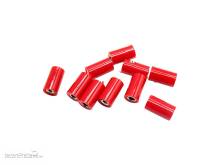 Schönwitz 51405 - 10 Stück Querlochstecker Buchse Kupplung Muffe 2,6mm rot