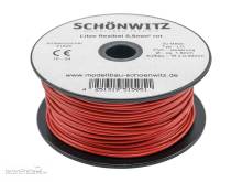 Schönwitz 51505 - 50 Meter Miniaturkabel Litze LIY 0,50mm² rot
