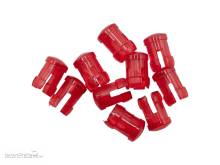 Schönwitz 51510 - 10 Stück LED Kappen 3mm rot transparent
