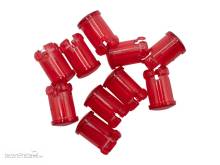 Schönwitz 51515 - 10 Stück LED Kappen 5mm rot transparent