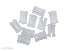 Schönwitz 51519 - 10 Stück LED Kappen 5mm weiß transparent