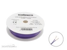 Schönwitz 51524 - 10m LIYZ Doppellitze Zwillingslitze 2x 0,14mm² lila / violett