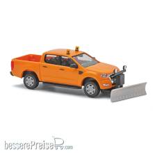 Busch 52862 - Ford Ranger Pritsche, Orange mit Schneepflug