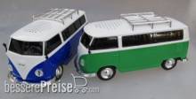 Prehm-Miniaturen 530003 - VW Bus T1 ( ca. 1:22,5) mit Soundmodul, MP3 Player, Radio, Port für USB und Micro SD, Beleuchtung, Rot, Blau, Grün, Schwarz