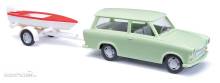 Busch 53213 - Trabant P601 Kombi mit Bootsanhänger