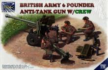 Riich Models RV35042 - British Army 6 Pounder Infantry Anti-tank Gun w/Crews (4 figures) in 1:35