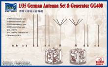 Riich Models RE30014 - German Antenna Set & GG400 Generator (Model kits x2) in 1:35