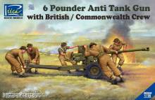 Riich Models RV35044 - 6 Pounder Anti Tank Gun with British Commonwealth Crew in 1:35