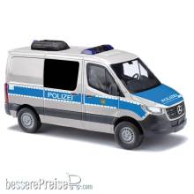 Busch 53463 - Mercedes-Benz Sprinter kurzer Radstand/Flachdach, Polizei Berlin, metallic